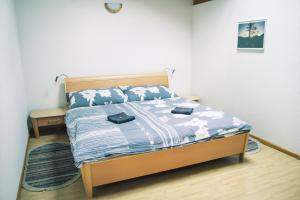 Postel nebo postele na pokoji v ubytování Ferienwohnung Ichtys