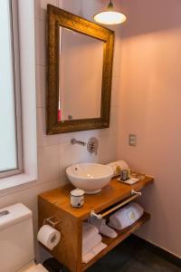 Koupelna v ubytování Augusta Hotel