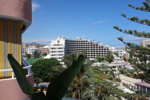 - une vue sur une ville avec des palmiers et des bâtiments dans l'établissement Valparaiso Top Floor, à Playa del Ingles