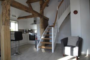 Kuchyň nebo kuchyňský kout v ubytování Ferienwohnung am Elbdeich