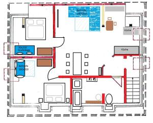 Grundriss der Unterkunft Leipziger Logis