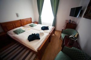 A bed or beds in a room at Hotel Bristol