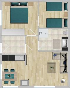 The floor plan of Appartement De Martin