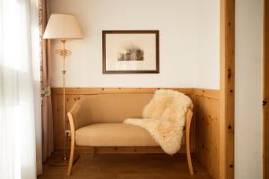 Ein Sitzbereich in der Unterkunft Hotel Bergwelt