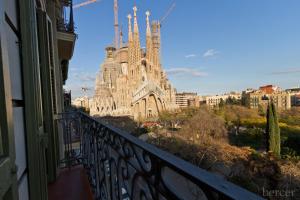 a view of a building from a balcony at Armapana in Barcelona