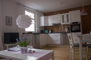 Küche/Küchenzeile in der Unterkunft Stadtflucht Lüneburg: Ferienwohnungen Innenstadt