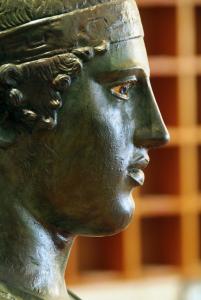 a statue of a bust of a man at Acropole Delphi City Hotel in Delphi