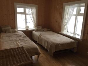 Uma cama ou camas num quarto em Gamla Rif