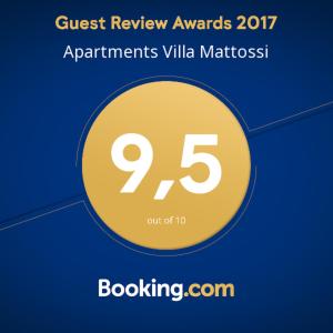 a sign that reads quest review awards arguments ville mattiss at Apartments Villa Mattossi in Rovinj