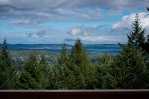 a view from the roof of a house with trees at Armand Heights in Ganges