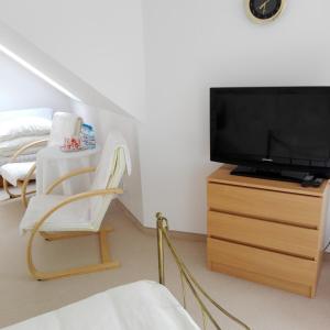 TV a/nebo společenská místnost v ubytování Biesiadny Dworek