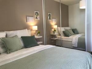 Ένα ή περισσότερα κρεβάτια σε δωμάτιο στο Nauwieser50