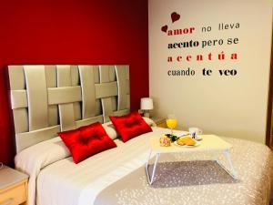 Cama o camas de una habitación en Hotel Viñas 17