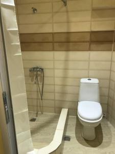 uma casa de banho com um WC e um chuveiro em Griboedovi N.6 em Batumi
