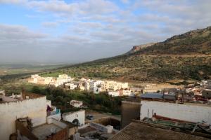 Uma vista da montanha tirada do cama e café (B&B) 