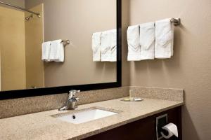 Ein Badezimmer in der Unterkunft Super 8 by Wyndham Hershey Chocolate Avenue