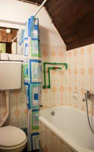 a bathroom with a toilet and a tub and a sink at Apartments Sema in Jahorina