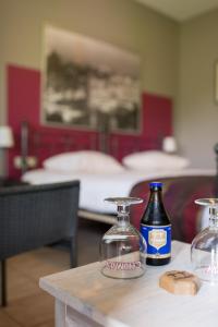 Postel nebo postele na pokoji v ubytování Auberge de la Lesse