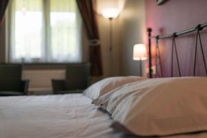 Postel nebo postele na pokoji v ubytování Auberge de la Lesse