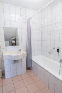 Koupelna v ubytování Auberge de la Lesse