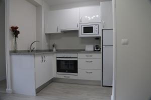 Apartamento Turistico MJLにあるキッチンまたは簡易キッチン