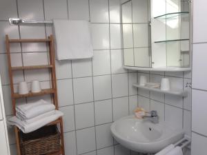 Koupelna v ubytování Haus Guentli