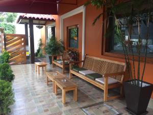 Patio nebo venkovní prostory v ubytování Hotel Tinkus Inn