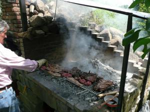Gril dostupný pro hosty v bed and breakfast