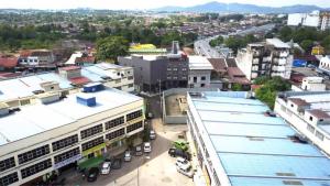 an overhead view of a city with buildings at Asiago Hotel in Sungai Petani