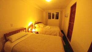 Postel nebo postele na pokoji v ubytování Hostal El Peregrino