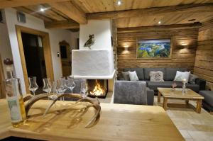 Istumisnurk majutusasutuses Chalets Petry Spa & Relax