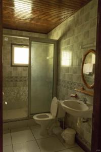 Koupelna v ubytování Auberge Desprairies