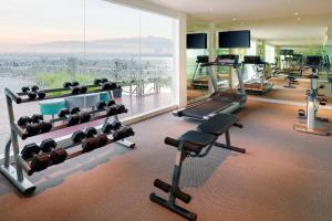 Hotel Ciputra Cibubur managed by Swiss-Belhotel International的健身中心和/或健身设施