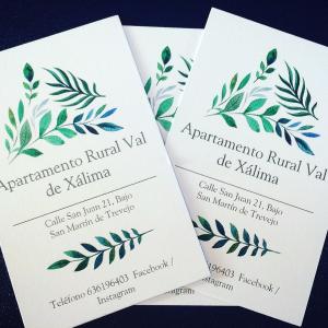 サン・マルティン・デ・トレベホにあるApartamento Rural Val de Xálimaの三枚の結婚式招待状