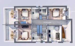 a floor plan of a house at Apartmani Mira in Vodice
