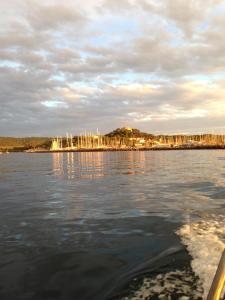 a view of the water from a boat at Hôtel Le Porquerollais in Porquerolles