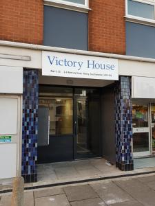 a view of avictory house sign on a building at Victory House in Southampton
