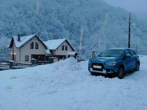 Lodge Zeleni svet semasa musim sejuk
