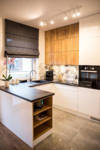 Kuchnia lub aneks kuchenny w obiekcie Apartamenty City View od WroclawApartament-pl