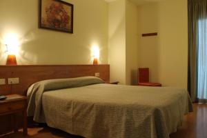 Postel nebo postele na pokoji v ubytování Hotel Flora Parc