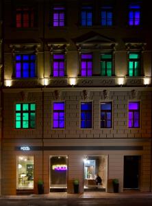 a large building with a large window in the middle of it at MOODs boutique hotel in Prague