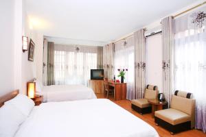 Voodi või voodid majutusasutuse Especen Hotel toas