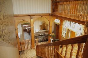 an overhead view of a staircase in a house at B+B York in York