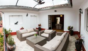 A seating area at Hotel Los Laureles