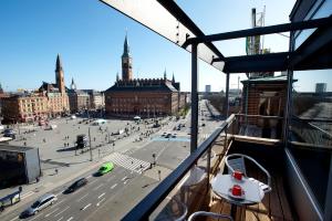 Nespecifikovaný výhled na destinaci Kodaň nebo výhled na město při pohledu z hotelu