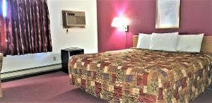 Una habitación de hotel con una cama en una habitación en AmeriVu Inn & Suites-Avon, en Avon