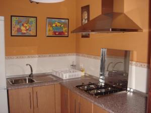 Kuhinja oz. manjša kuhinja v nastanitvi Ocio Aventura Rural