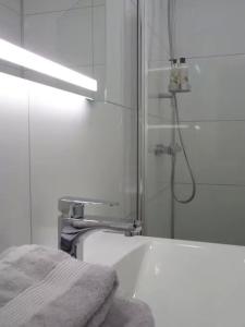 Koupelna v ubytování Borgvattnets B&B en Budget Hotel