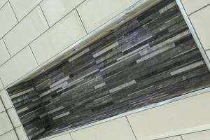 a window in a shower in a bathroom at Manhattan loft in Margate