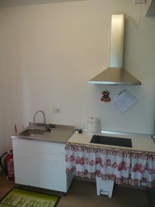 una piccola cucina con lavandino e piano cottura di Agriturismo Campoverde a Camponogara